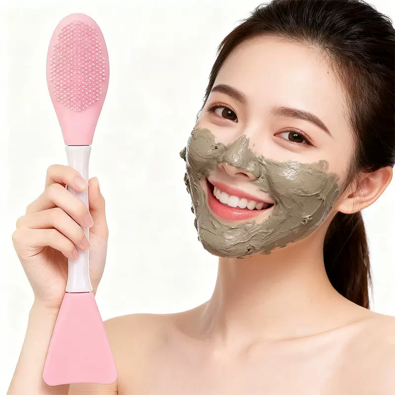 硅胶双头面膜刷脸部清洁刷子双头可拆卸调膜棒面部按摩刷水疗涂抹