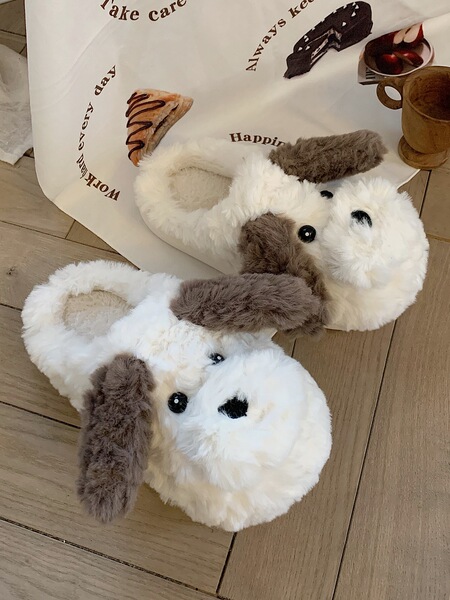 Cute winter non-slip keep warm women's slippers for pregnant