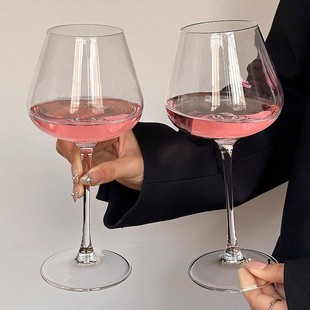 European Style Ins Light Luxury Big Belly Red Wine Glass Crystal Glass Goblet Wine Glass Large Burgundy Red Wine Glass