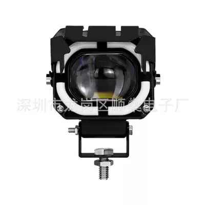 Motorcycle Light Night Super Bright Strong Light Led Headlight External Modification White Light Plus Aperture Electric Vehicle Off-Road Spotlight (Motorcycle headlights, headlights) - large-single-eye-with-lampshade-and-aperture