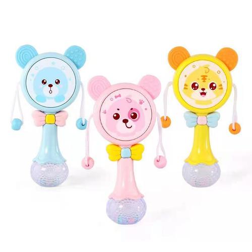 Luminous Music Rattles Teether Handheld Bell for 0-1 Year Old Babies Music Maracas