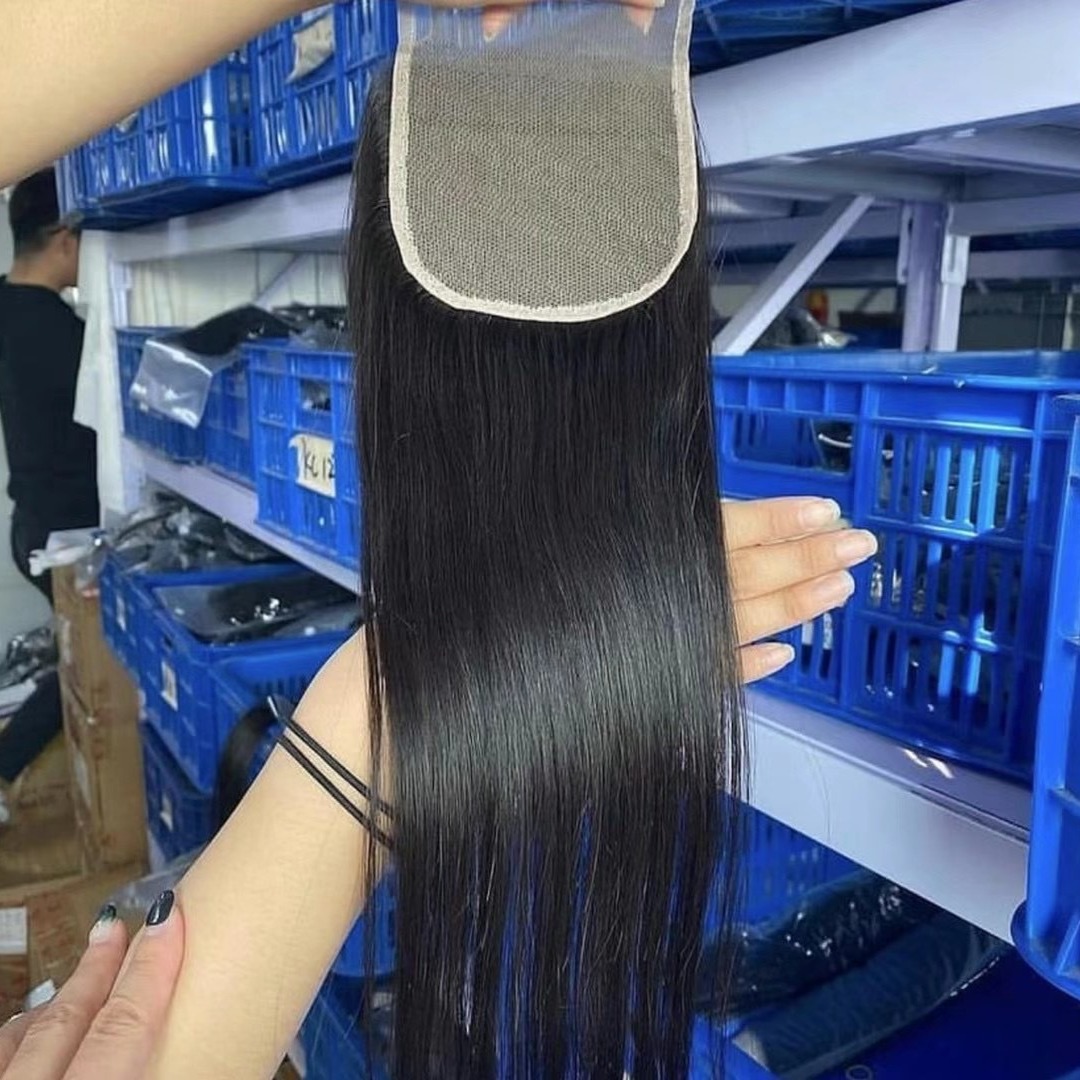 Peluca con Cierre 5x5 de Cabello Humano Real, Postizo de Encaje 5x5, Cierre de Cabello Humano