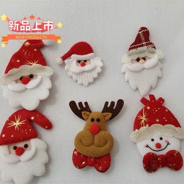 Nuevos accesorios de fieltro de Navidad alce pecado semiacabado reno de Navidad muñeco de nieve viejo árbol de Navidad diy