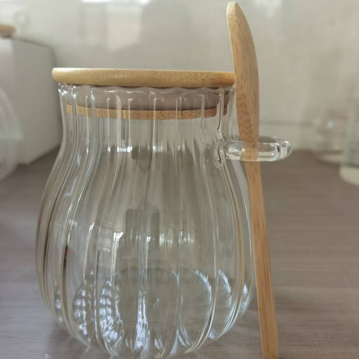 Instantáneo de alto contenido de borosilicato de vidrio con cucharas de granos de té sellado tanque de almacenamiento de vidrio transparente de varias especificaciones image 13