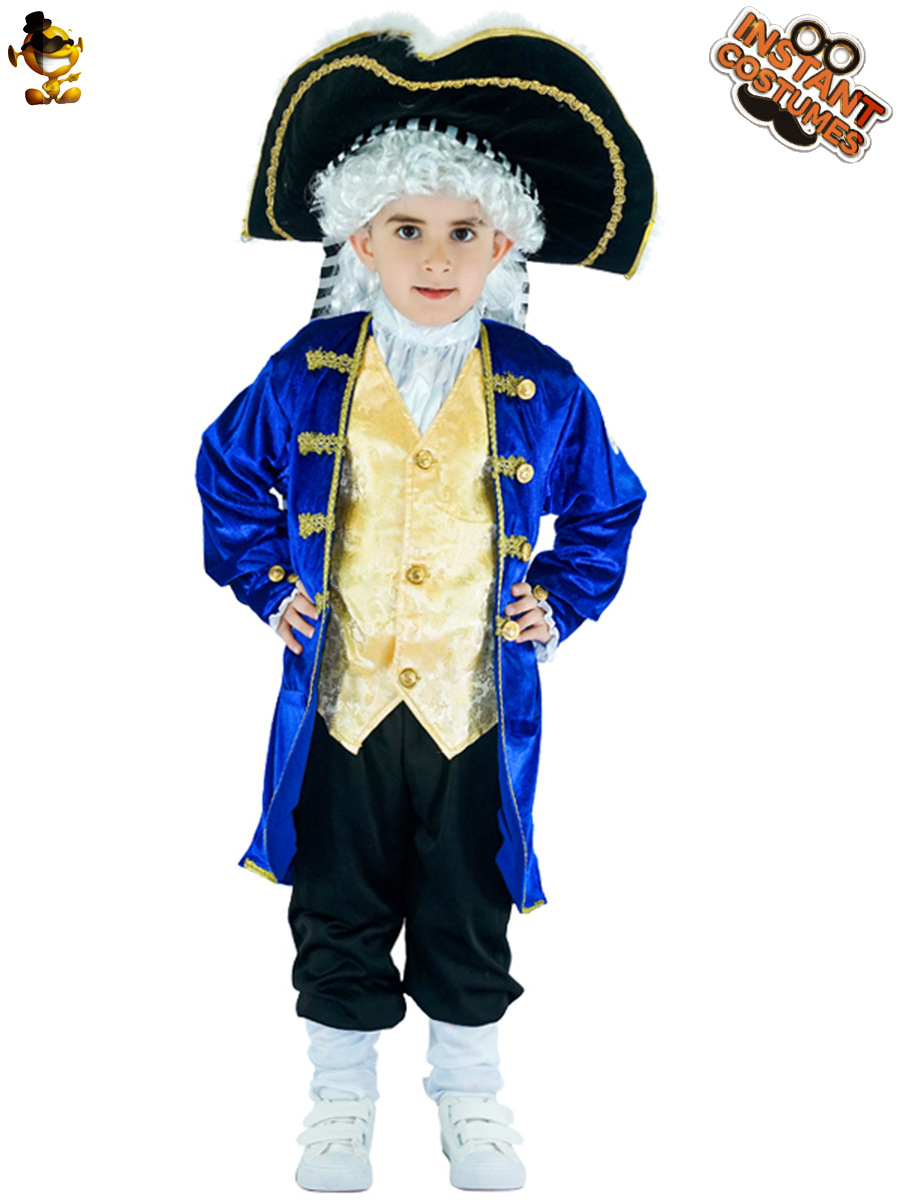 De Halloween niño niños medieval capitán mar general Cosplay traje pirata cos