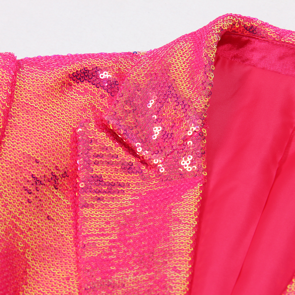 Blazer de Longitud Media con Lentejuelas para Mujer con Un Botón para Escenario