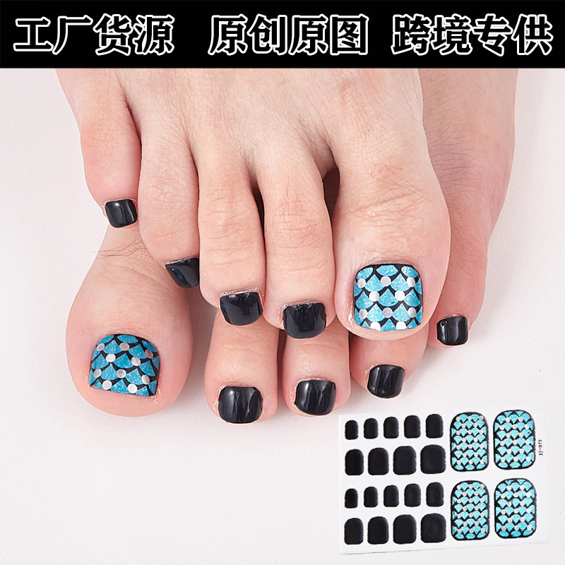 Toenail Stickers Full Stickers Ready for Sale Wholesale Colorfulful Geometric Toenail Stickers Self-Adhesive DIY Manufacturer Supply