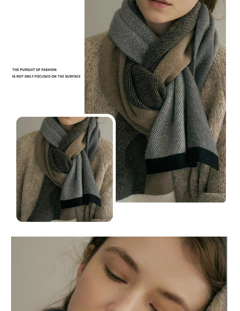 Knit Shawl And Neck Scarf Unisex Versatile Designer Style_voghion.com