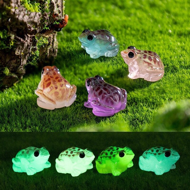Cross-Border New Product Micro Landscape Creative Luminous Little Frog Toad DIY Landscaping Decoration Accessories Small Ornaments