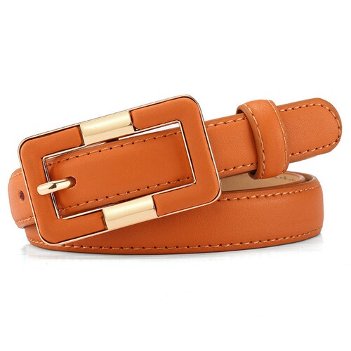 New cross-border versatile women's leather belt: minimalist, stylish, with a pin buckle—perfect for pairing with dresses or casual pants for a trendy look.