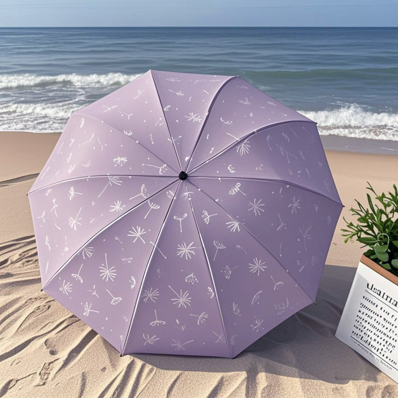 New Promotion! Ten-Bone Double Umbrella Vinyl Sun Protection Sun Umbrella Anti-Uv Rain or Shine Umbrella Sunshade