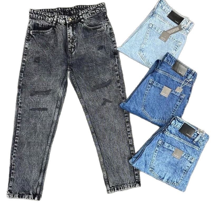 Men's jeans欧米クロスボーダー男性ジーンズ韓国風ファッションポケット工装デニム長ズボン卸売り
