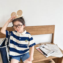 童装2025夏季新款 韩版儿童夏装polo衫T恤男童女童短袖T恤 123282