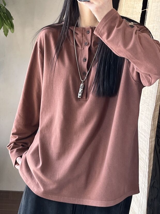 Base body-friendly spring fashionable long-sleeve with hood