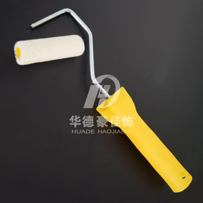 Cepillo de rodillo pequeño de pintura de lana real de 3 pulgadas, pelos cortos, pelos finos, mini rodillo de reparación, exportación, decoración Huade Haojia