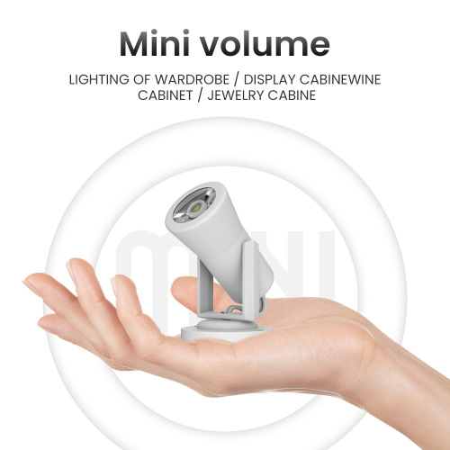 Built-in Display Cabinet LED Small Spot Light, White and Warm RGB Slow Fade Mini Jewelry Counter Light, Cross-border Private Mold