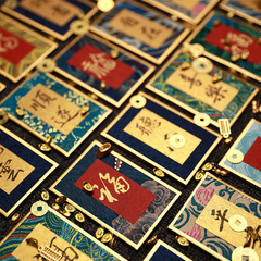 擺台錦緞布面金小號迷你宋錦硬卡紙國風宣紙文創禮品手寫書法卡片