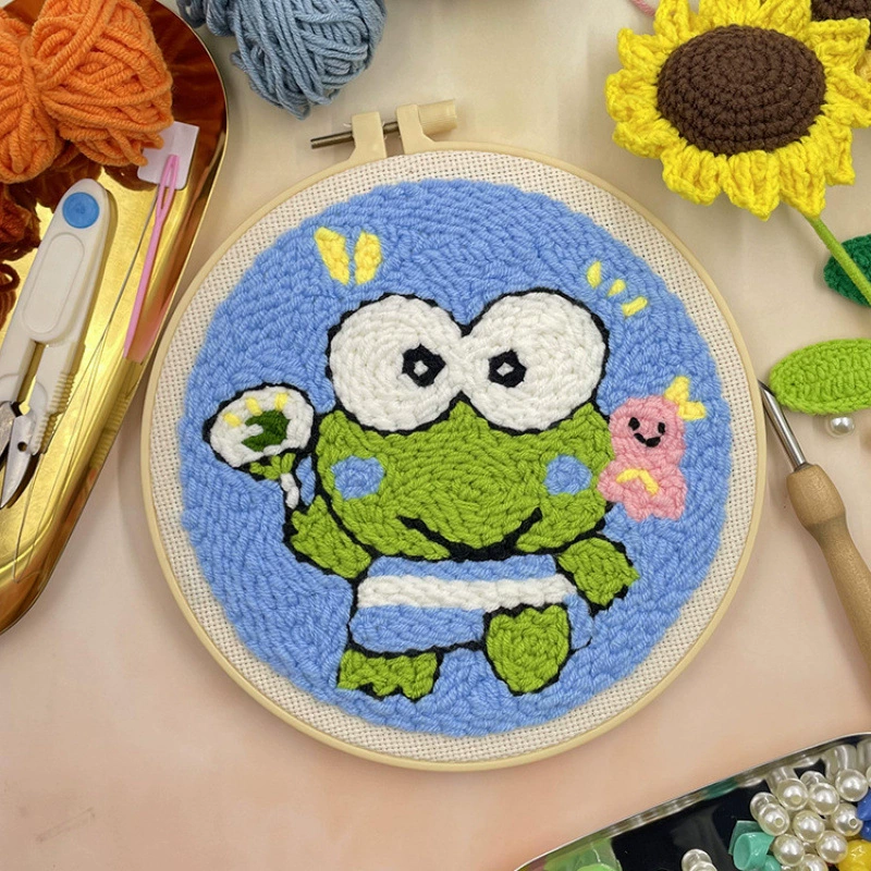Новый набор материалов для DIY вышивки игла П poke embroidery материал сумка Punch Needle & Rug Punch игла для вышивания крестом клиент,