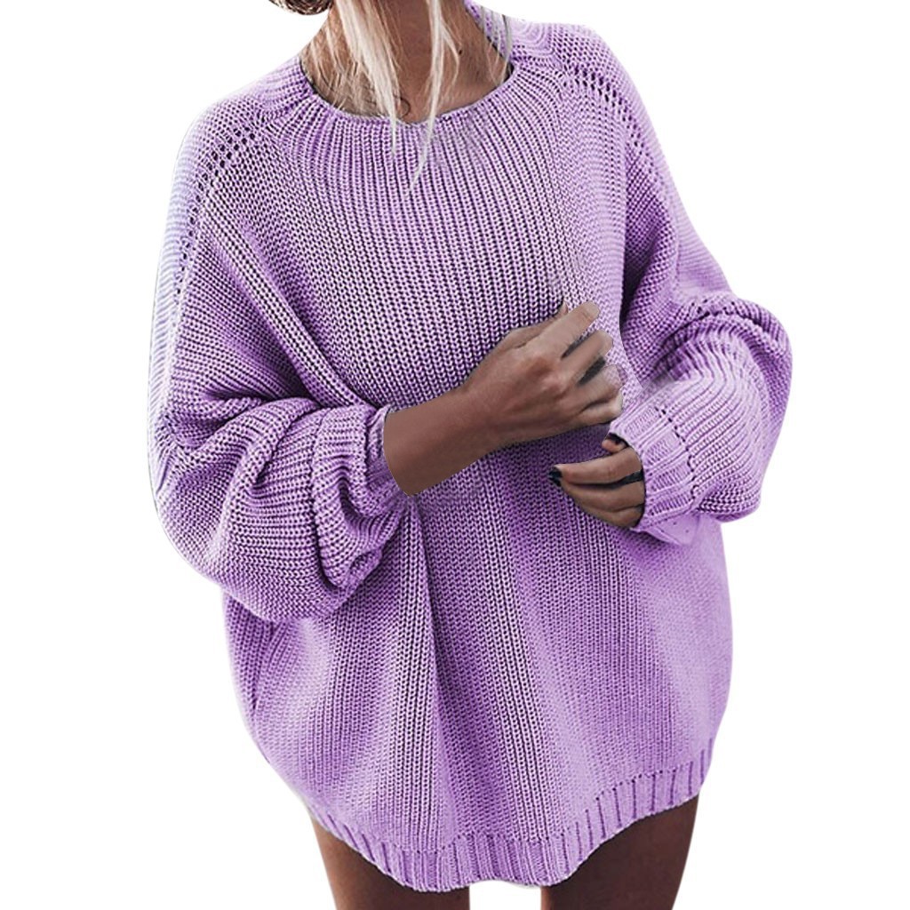 Suéter Abrigo de Punto de Color Sólido, Holgado, con Mangas de Murciélago, Talla Grande para Mujer, Novedades de Invierno 2025, Productos Nuevos de Amazon, Transfronterizo image 5