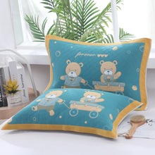 中号纯棉枕巾全棉纱布儿童成人一对4060枕头专用学生卡通柔软吸水