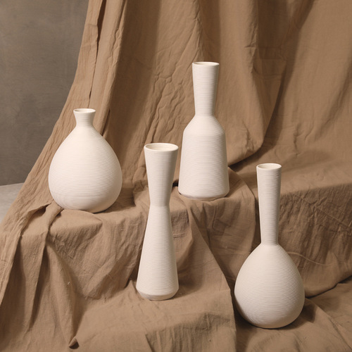 Wabi-sabi style ceramic vase ornaments, living room dry flower arrangement, creative simple home soft decorations wholesale