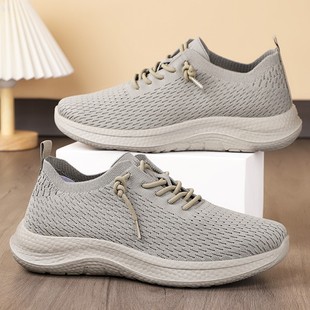 Shoes Men's Shoes Casual Shoes Breathable Single Shoes Cross-Border Couple Shoes Fashion Trend Lace-Up Flying Weave Soft Sole Running Shoes Dropshipping