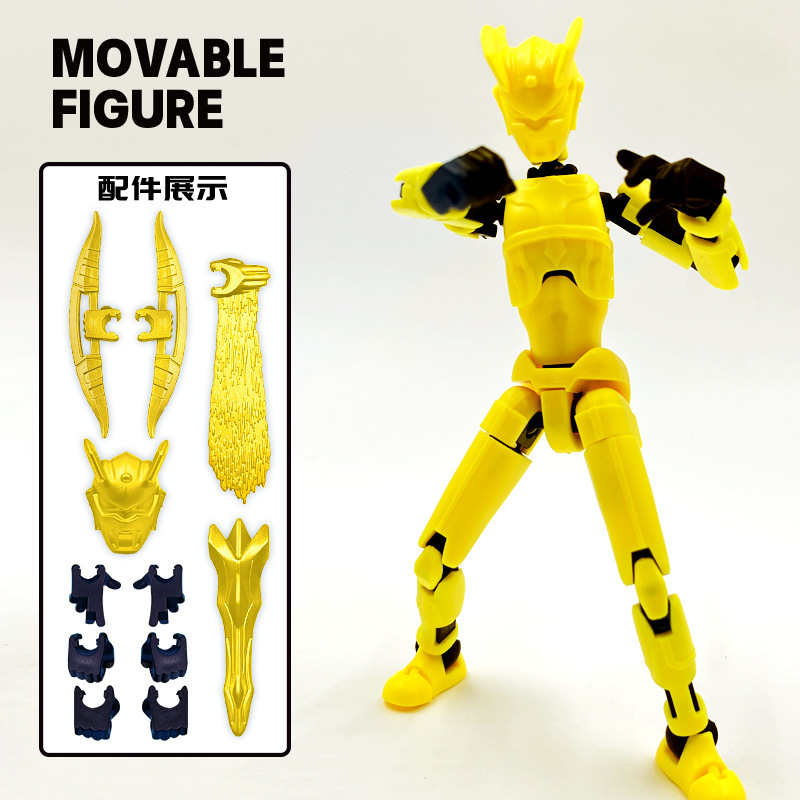 제로 5세대 노란색과 검정색 [손 6개 + 무기 4개 + 헬멧]