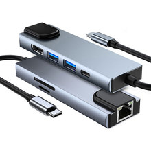 BYL-2017 6IN1 USB C Hub TO HDTV LAN USB3.0 PD TF/SD ADAPTER