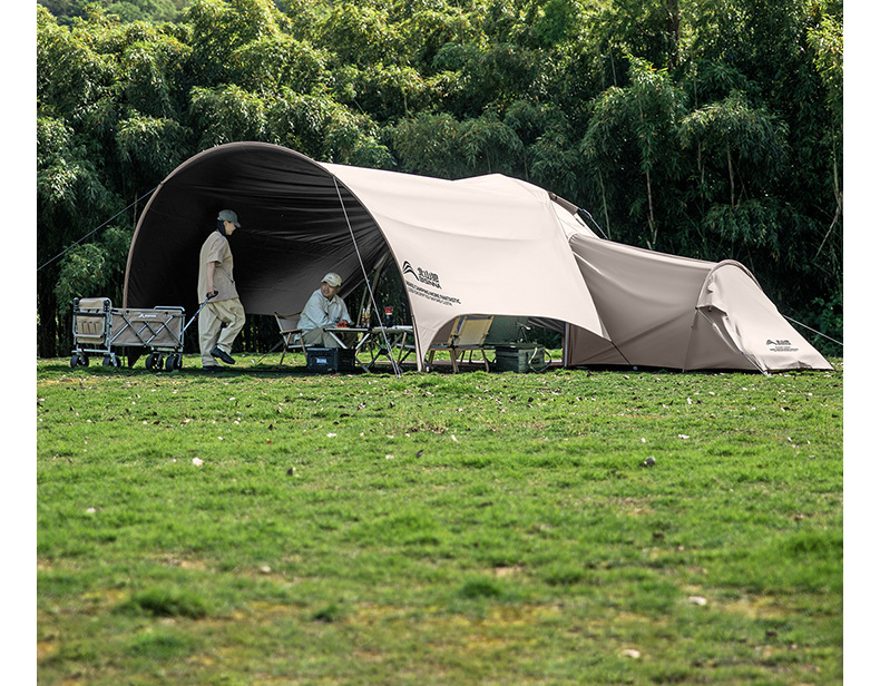 Dome Canopy Tent Outdoor Sunshade New Camping Style Fully Automatic Quick-Open Sunshade Titanium Black Coating 2026 New Model