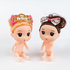 迷糊娃娃蛋糕裝飾擺件矮身單雙辮12cm娃娃素體蛋糕公主烘焙裝飾
