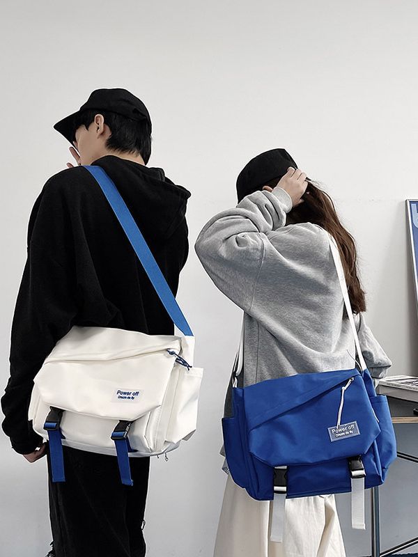 Bolso cruzado para hombre, marca de moda, estilo workwear, bolso informal japonés para hombre, bolso de hombro de gran capacidad, bolso mensajero personalizado a la moda