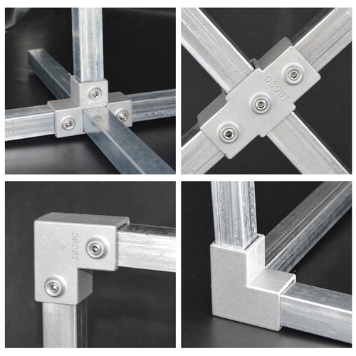 Aluminum alloy 25 square tube connector accessories elbow steel pipe fixed joint shelf storage rack aluminum alloy fasteners