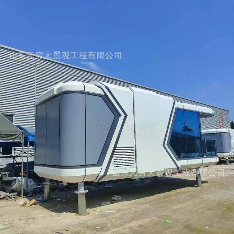 Estructura de acero ligero cápsula espacial B & B cabina inteligente lugar escénico complejo al aire libre móvil habitación estrellado nueva habitación integrada