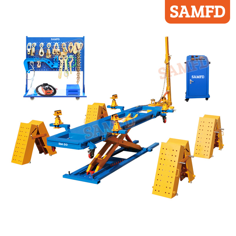 SAMFD instrumento de corrección de vigas de automóvil europeo plataforma de reparación de chapa de marco elevador vertical chapa de carrocería