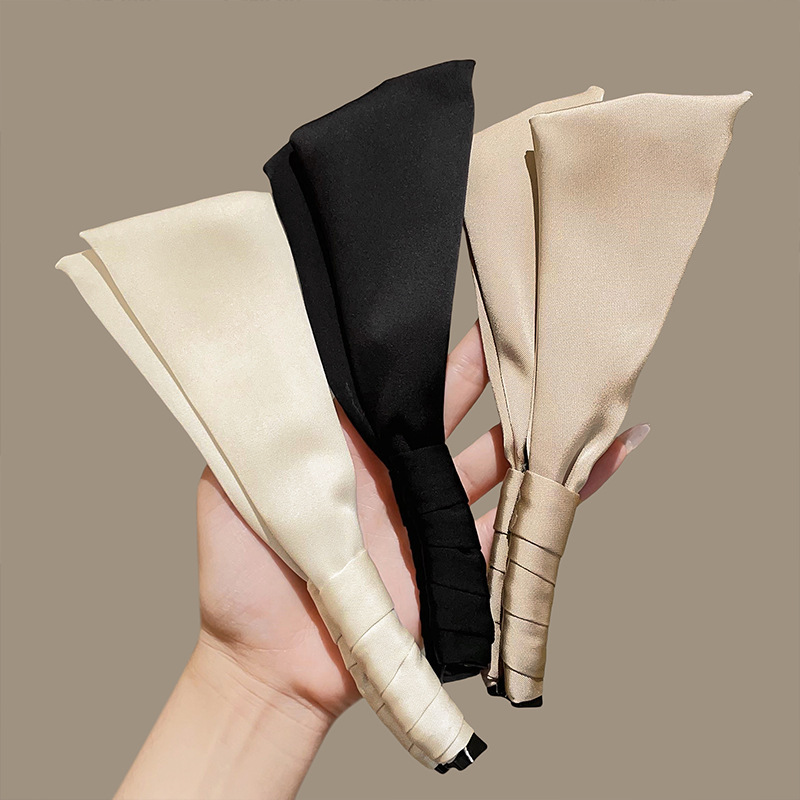 Nuevo estilo coreano clip de plátano de satén femenino clip vertical de alta calidad cola de caballo oreja de conejo horquilla de cabeza trasera rasguño al por mayor