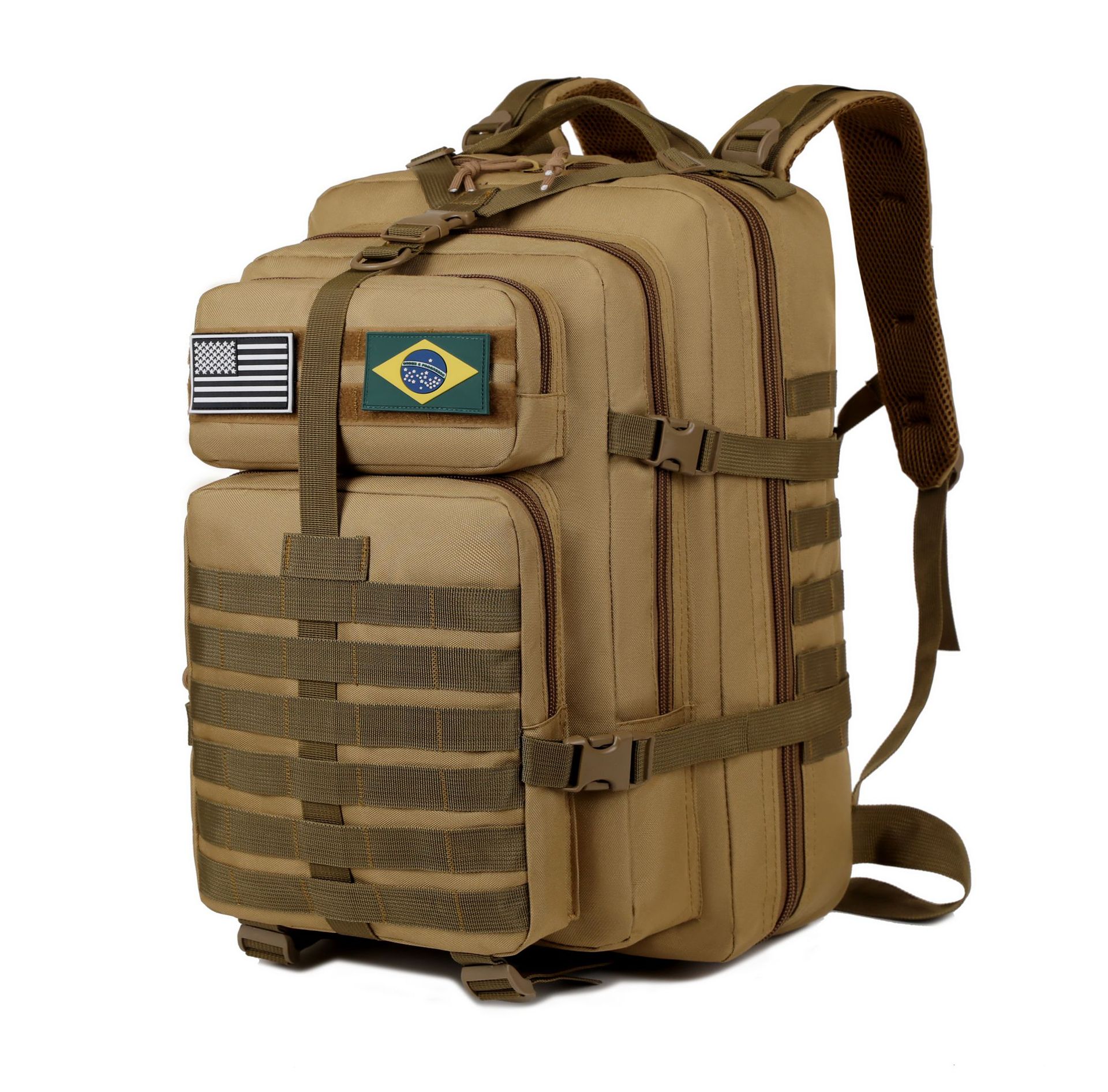 Bolsa de montañismo al aire libre camuflaje bolsa de red táctica mochila de ciclismo equipo de senderismo bolsa de red de camping mochila resistente al desgaste 3P