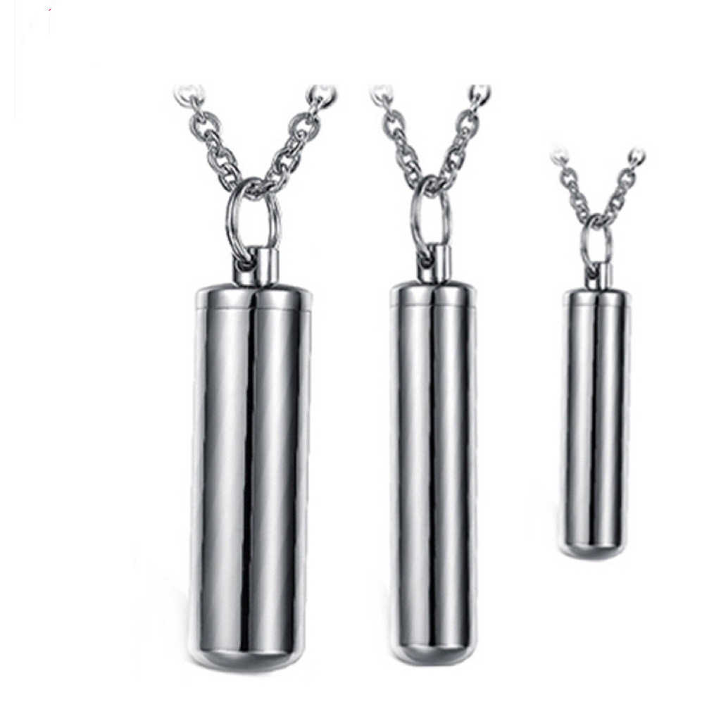 Wholesale Export Jewelry: Openable Stainless Steel Creative Perfume Bottle Necklace, Personalized Simple Glossy Trendy Pendant for Men and Women