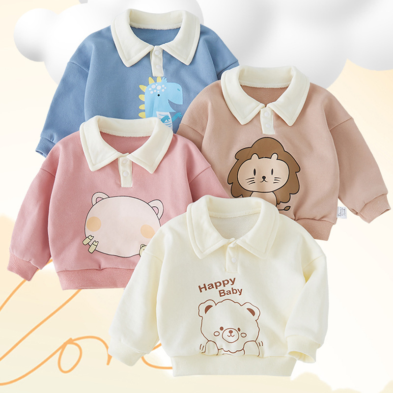 Children's sweatshirt, new spring and autumn style, pullover sweatshirt, loose long-sleeved top for boys and girls, fashionable and versatile children's clothing