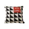 Knitted pillow, black pillowcase