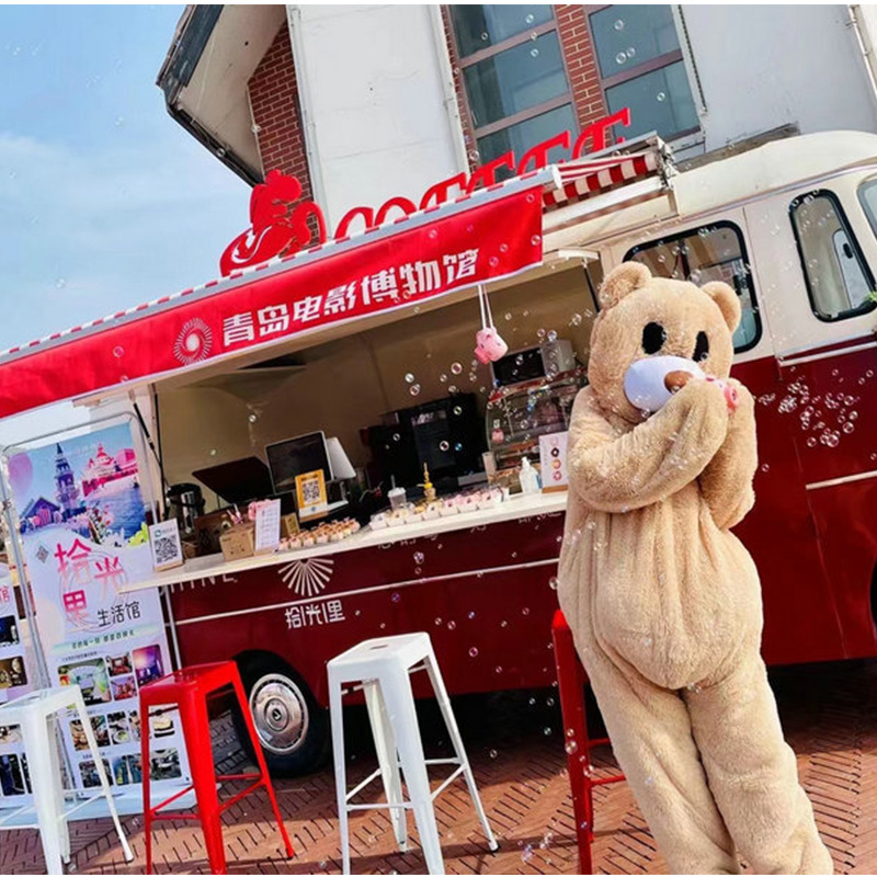 早餐冷饮冰淇淋炸串车商场美陈摄影道具车移动夜市摆摊电动小吃车