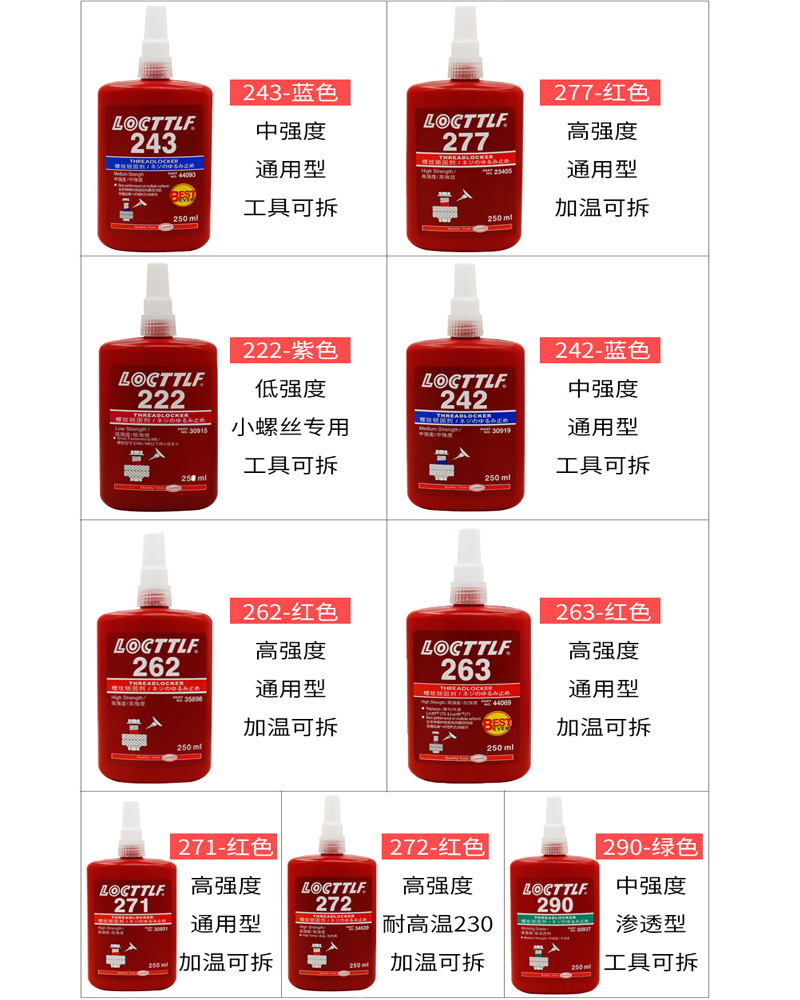 Screw glue anaerobic glue 222242243271272277 metal thread lock glue…