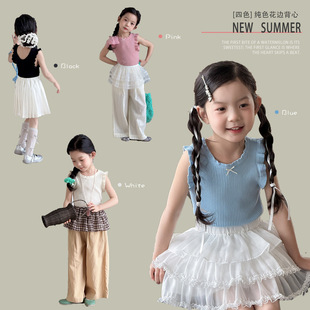 [555 Clearance No. Returns] Vest Slim Fit Summer Baby Smart and Lively Little Butterfly Sleeveless Top