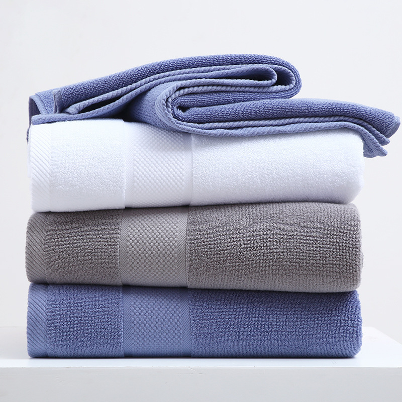 Cotton bath towel 140*70 daily thick absorbent adult hotel bath towel logo factory wholesale bath towel