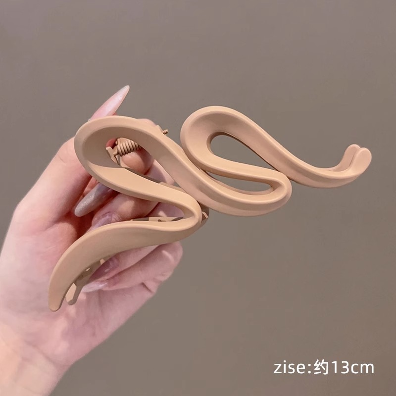 Otoño y invierno de tamaño grande clip de tiburón clip de pelo de peluche de alta calidad en la parte posterior de la cabeza clip de pelo de peluche clip de agarre