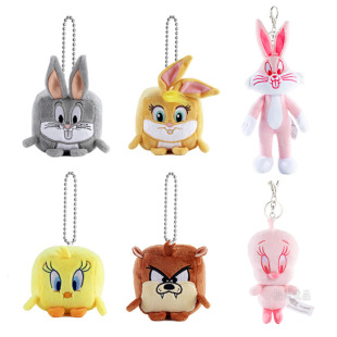 Warner Square Bugs Bunny Plush Bag Pendant Le Yitong Cui Di Keychain Creative Catch Doll Machine Supply