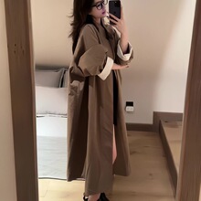 韩系老钱风中长款风衣女早春秋季2025新款感气质廓形大衣外套