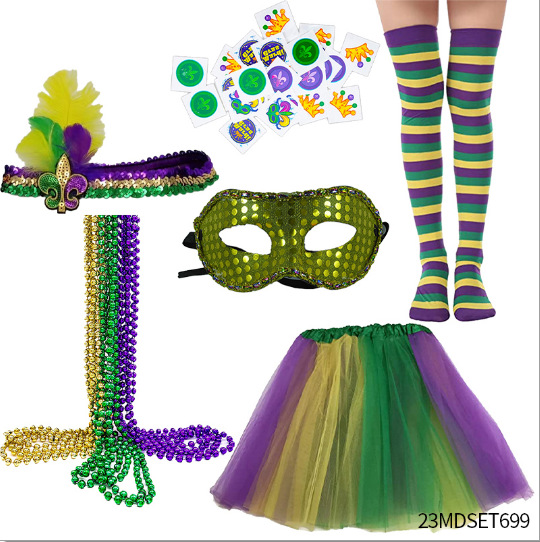 Mardi Gras tatuaje pegatinas carnaval máscara collar carnaval fiesta de Carnaval carnaval capa