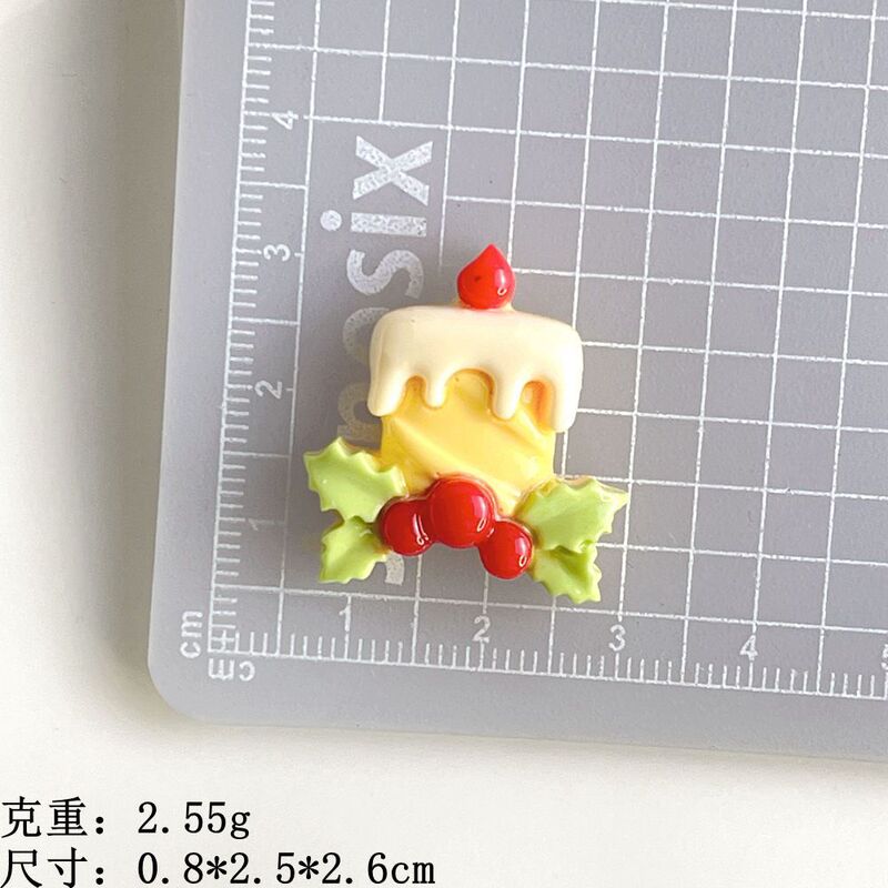 圣诞卡通房子雪人 手工diy奶油胶手机壳 发饰头绳 发夹树脂配件|undefined