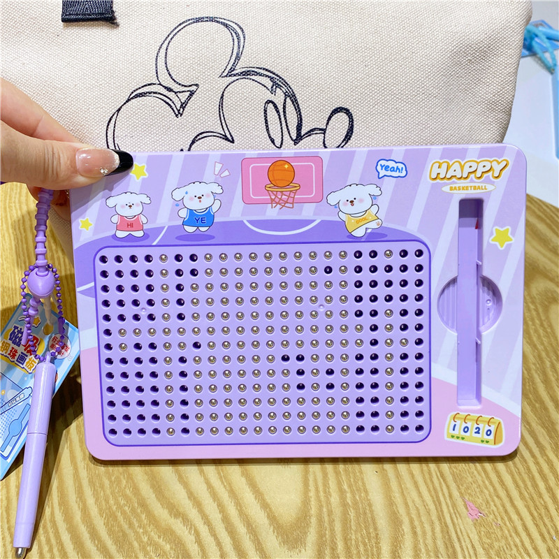 Yuanqi 귀여운 애완 동물 플랫 자기 구슬 - 보라색