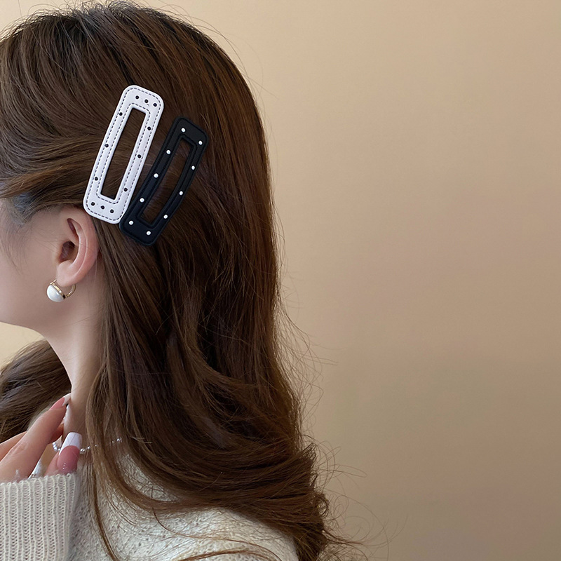 黑白波点星星发夹额前碎发刘海夹可爱通勤BB夹甜酷辣妹潮流发饰女详情15